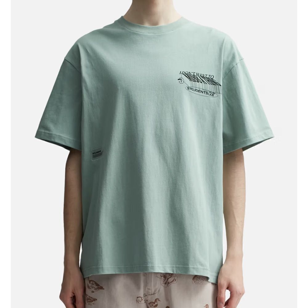 Students Green Cotton T-shirt(Size Small)